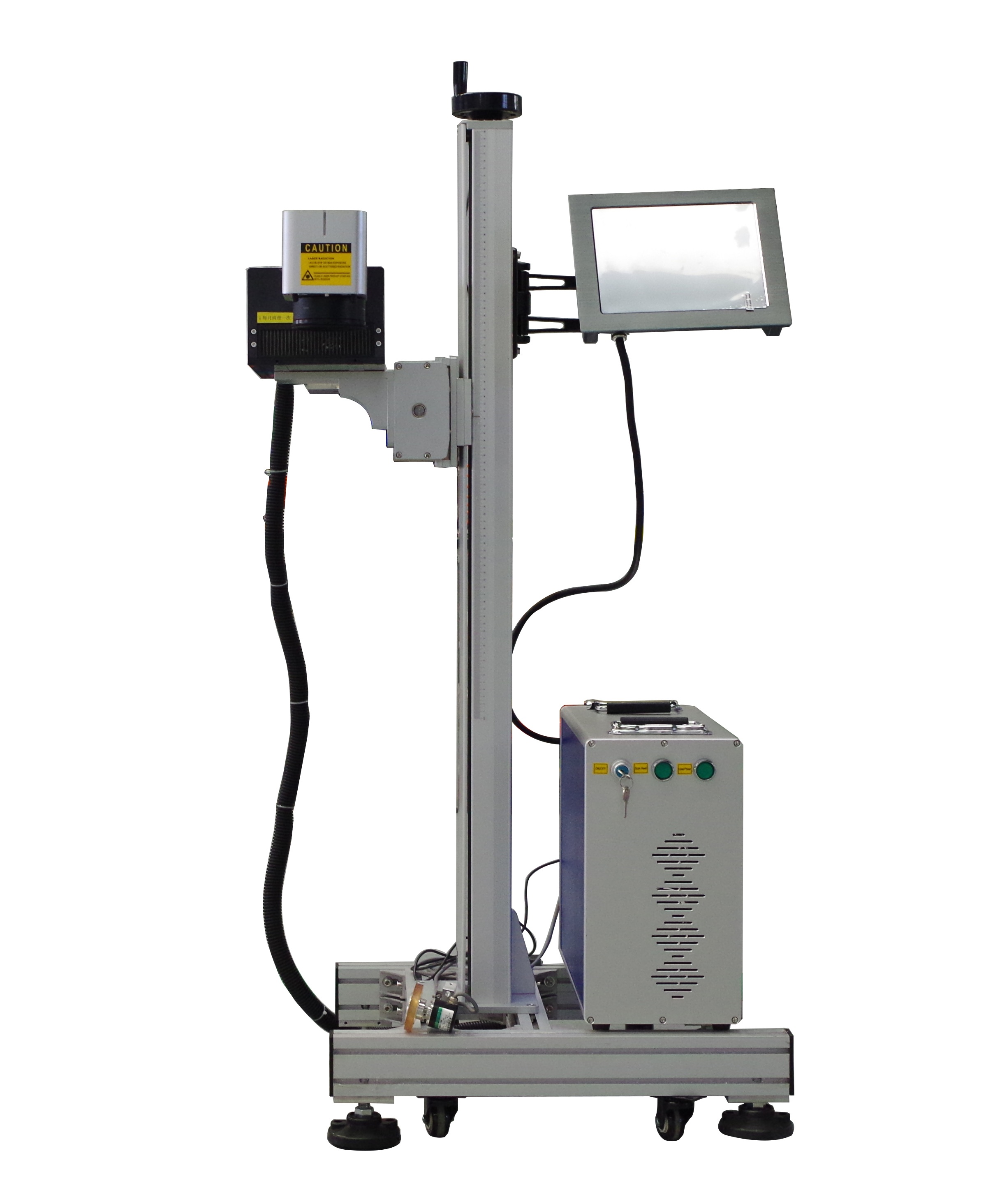 Máquina marcadora de impresora láser UV Flying 3W 5W para marcar envases de alimentos PET PP, marcador láser de código de barras de código Qr