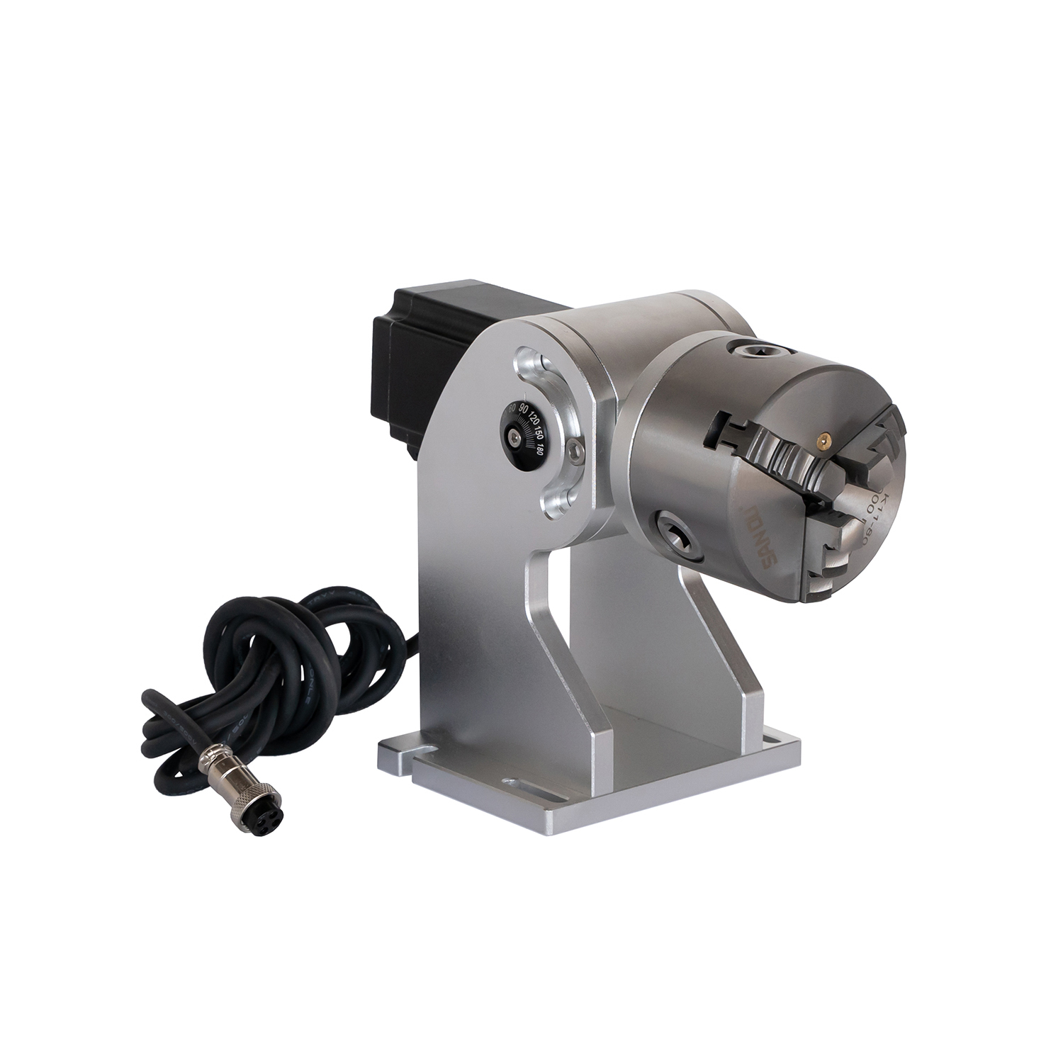 Accesorio giratorio de 80 mm, 100 mm, 125 mm, 160 mm, 200 mm para máquina de marcado láser de CO2 de fibra