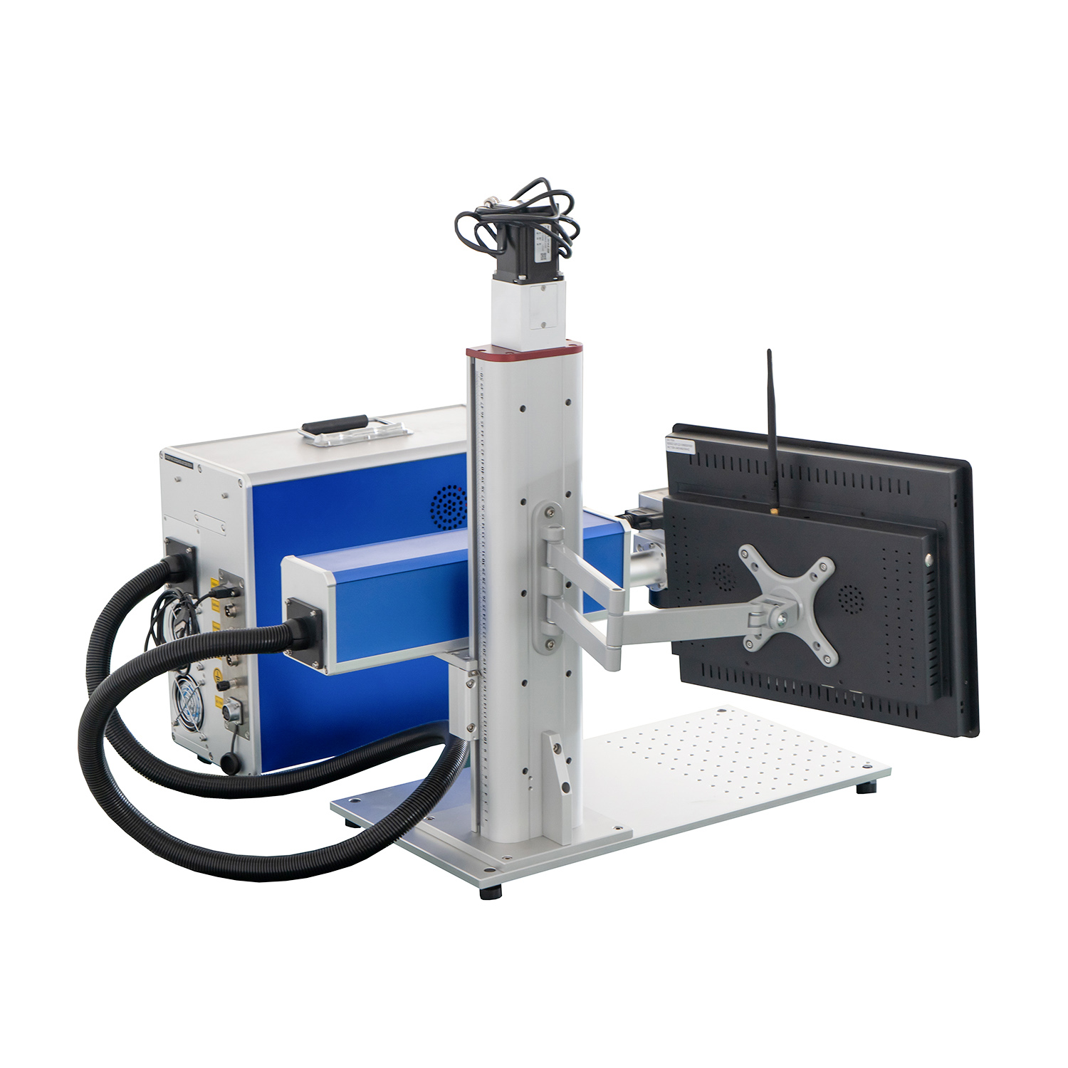 Máquina de grabado de marcador láser de fibra CNC IPG JPT RAYCUS MAX de pantalla táctil para metal y plástico